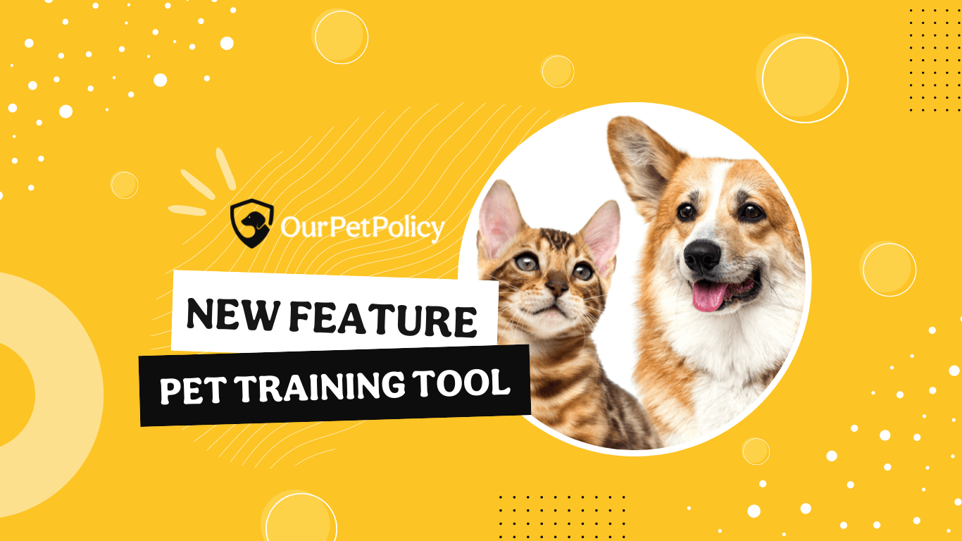 Pet training tool for apartment management