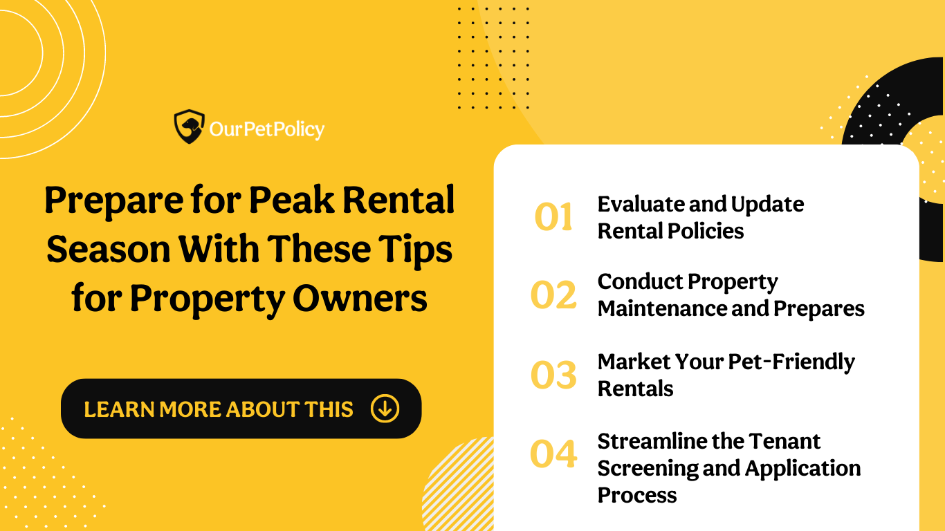 Tips on how to prepare for peak rental season